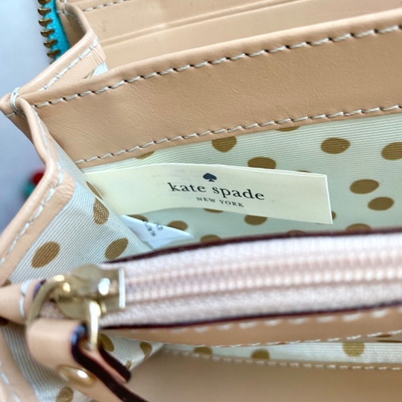 Kate Spade Light Blue Large Zip Around Continental Wallet with Original Tags - Picture 15 of 16